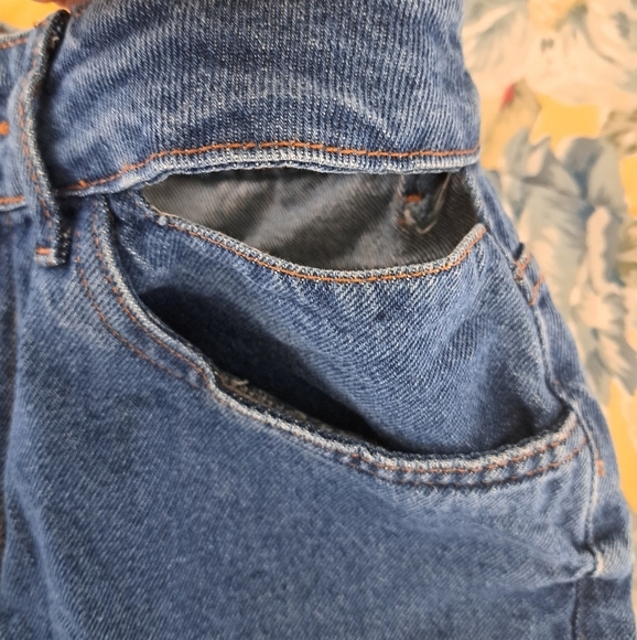 LUNENDER BRAZIL high waist wide leg jeans cut out waistband grunge EMO EU 40 - Picture 13 of 14